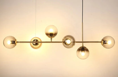 Northern Europe Dining Room Chandeliers Designer One Character Long Strip Pendant Lamp Decoration Maison LED Lights