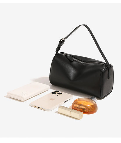 2025 New Luxury 90s Pen Holder Bag Genuine Soft Cowhide & Suede Mini Crossbody Bag Hand-Carry Vintage Shoulder Purse for Women