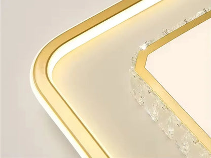 Luxury Living Room Lights Lustre Home Decoration LED Ceiling Lamp Modern Square Acrylic Gold Hall Bedroom Dining Room Fixtures