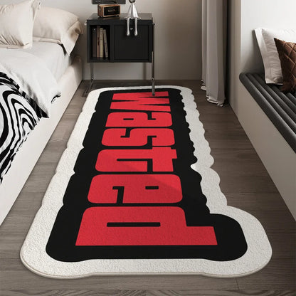 VIKAMA GTA Wasted Printed Bedside Runner Rug, Non-Slip Soft Plush Floor Mat, Trendy Game Theme Bedroom Hallway Carpet