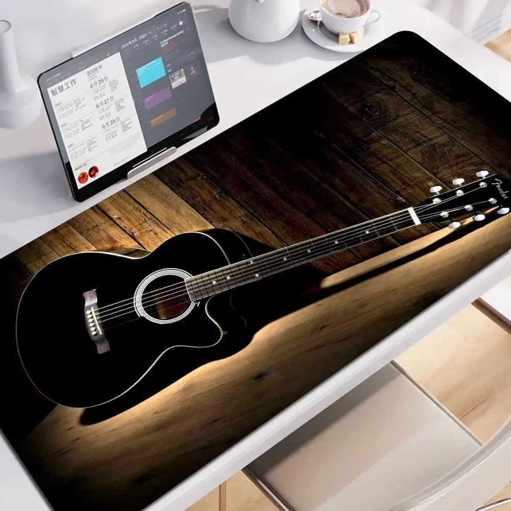 Large Mouse Pad .Mousepad Fender Guitar Gamer Keyboard Mat Game Mats Office Accessories Mausepad Gaming Computer Table Stitch