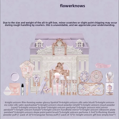 Flowerknows Shell's Jewel Collection All In One Makeup Kit Makeup Set for Women Full Kit Eyeshadow Lip Tint Blusher Perfume Box