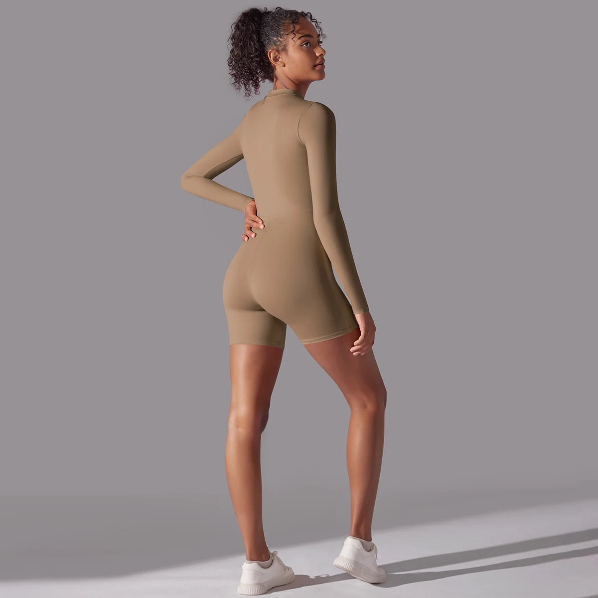 Women Tracksuit Yoga Set Yoga Jumpsuits One Piece Zipper Workout Long Sleeve Rompers Sportswear Gym Set Workout Clothes for Wome