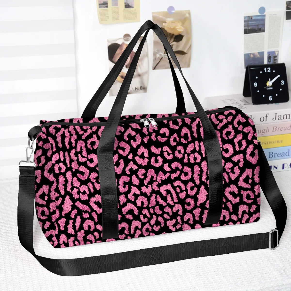Popular Youthful Striped spots 3D Print Barrel Shape Crossbody Outdoor Sports Bags Gym Yoga Bag Large Capacity Travel Bags