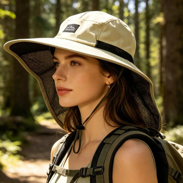 Summer UV Protection Sun Hats Outdoor Hunting Fishing Cap For Men Women Hiking Camping Visor Bucket Hat Neck Flap Fisherman Hat