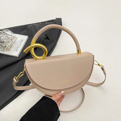 Small Crossbody Bags For Women Designer Semicircle Saddle Bag 8 Colors Pu Leather Handbag Luxury Brand Lady Shoulder Bags
