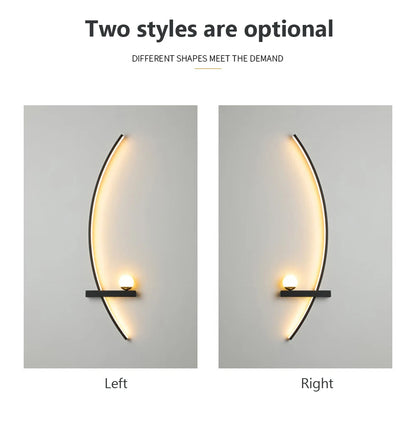 LED Wall Lamp 55/105CM Smart Remote Control Left Right Lighting Wall Sconces Bedroom Bedside Living Room Home Led Lights Lustre