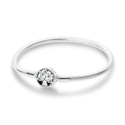 925 Sterling Silver Heart Love Snake Chain Bracelet Infinite Knot Butterfly For Women Fit Original Charms Beads Jewelry Gift