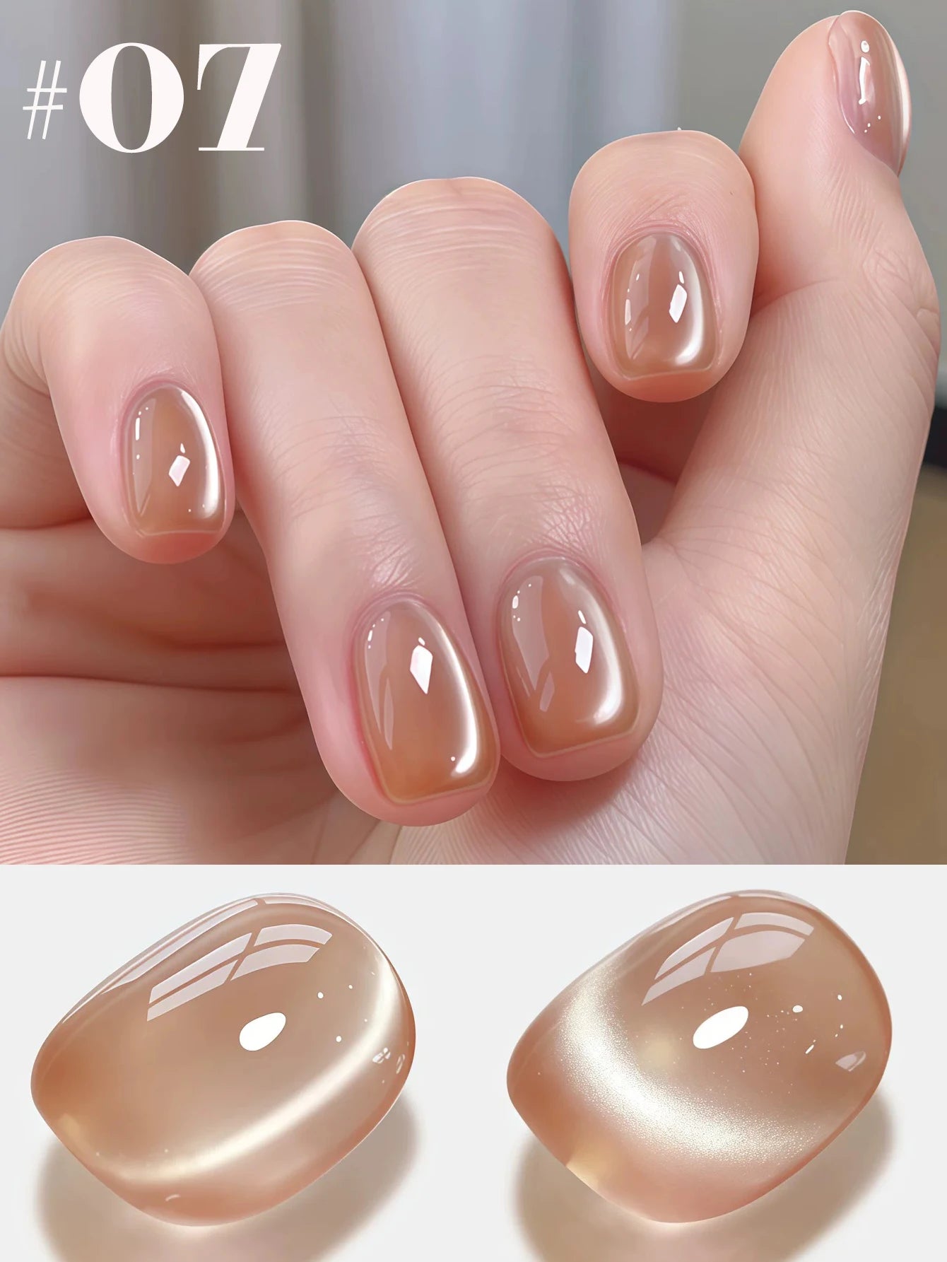 1-24pcs WS Romantic Purple Cat Eye Gel Nail Polish New Style Super Flash Versatile Whitening Purple Glass Bead Cat Nail Salon