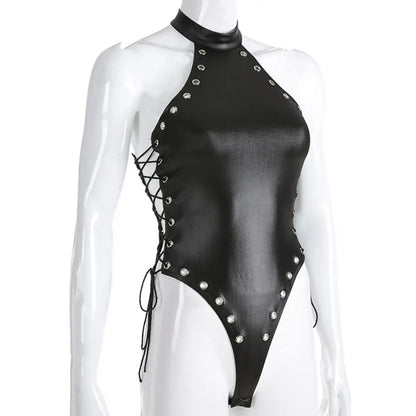 Women Swimsuit Wire Free Ladies Side Lace-up Pure Color Slim-fitting Bikini   Monokini Swimwear  for Vacation