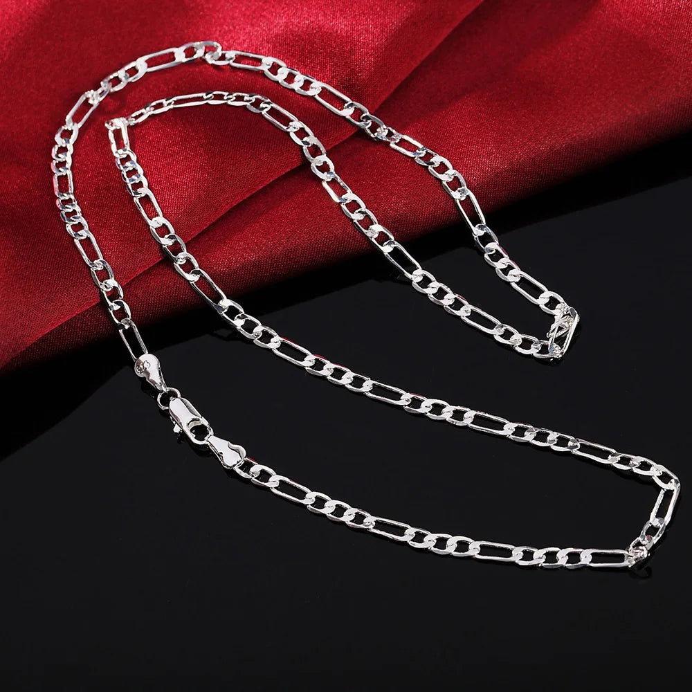 925 Sterling Silver 16/18/20/22/24/26/28/30 Inch Chains Necklace For Women Men Luxury Designer Jewelry  GaaBou