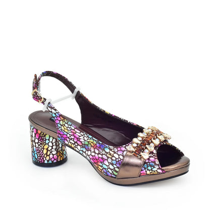 Fashion Italian Matching Nigerian Shoe and Bag with Rhinestone Wedding Shoes for Women Bride African Shoes and Bags Matching Set