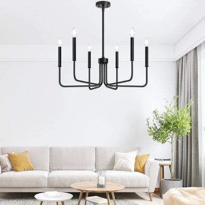 Retro Loft Candle Chandeliers Light Simple Iron Chandelier Pendant Lights for Living Room Dining Room Suspension Lamp AC110-260V