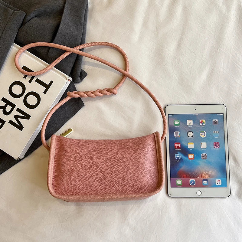 100%Real Cowhide Genuine Leather Sac Fashion Women Crossbody Bags For Ladies New High Capacity Shoulder Bag Handbag Female Purse