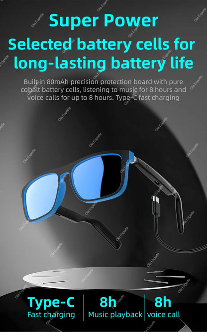 2026 Smart Audio Glasses Touch Open Listening Design Lightweight Ultra Clear Sound Quality Bluetooth Call Waterproof Glasses New