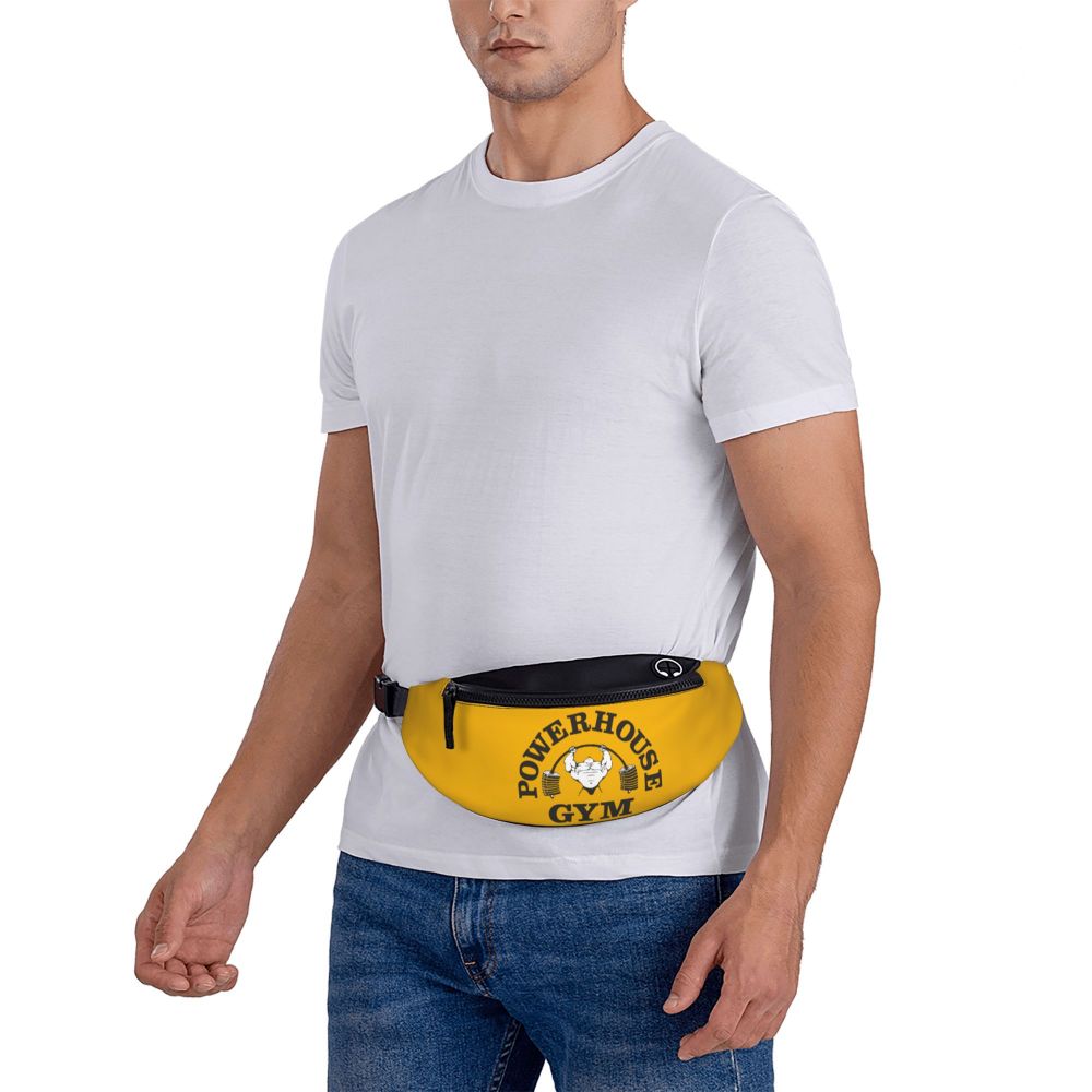 Powerhouse Gym Fanny Bag Custom Bodybuilders Fitness Crossbody Waist Pack Men Women Cycling Camping Phone Money Pouch