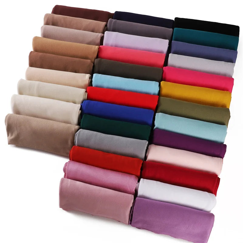 80*180cm Big Size Modal Rayon Cotton Jersey Hijab Scarf Ramadan Long Muslim Shawl Plain Soft Turban Wraps Women Headband