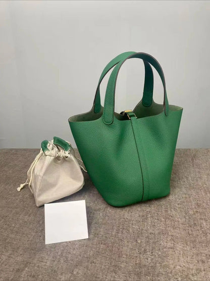 Women Bags Handbags Bucket Bag Real Leathe Fashion Tote Bag Genuine Leather Luxury Desginer Big Size Large Lady Hand Bags
