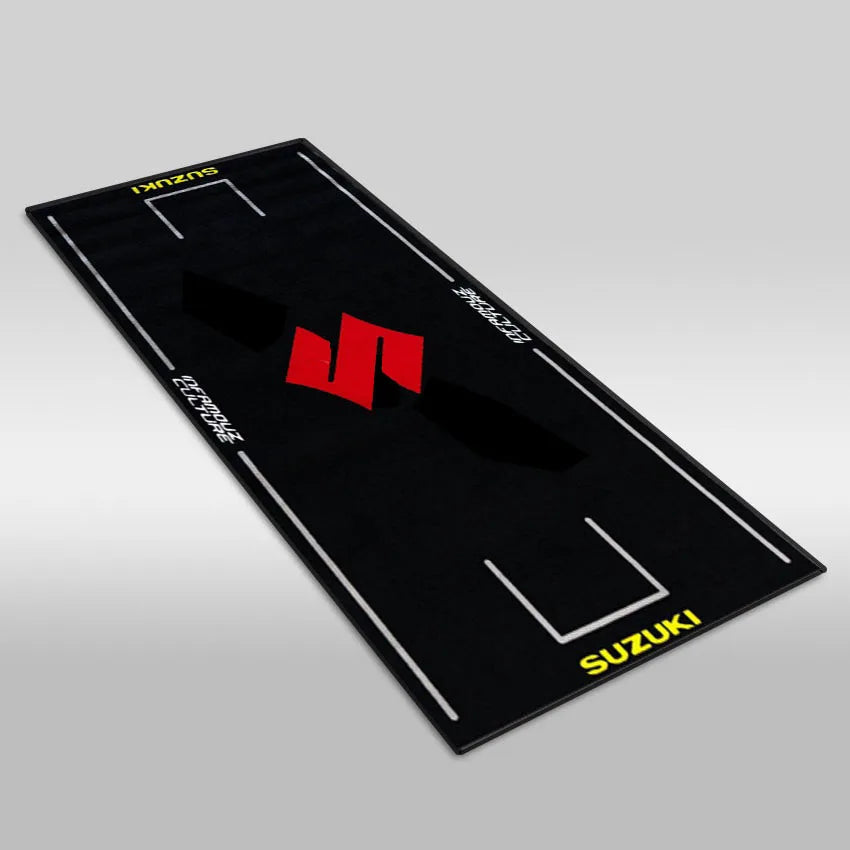 Motorcycle Display Carpet Suzuki Parking Mat Non Slip Garage Rug for Sports Racing Moto Electric Bike Entrance Home Decor