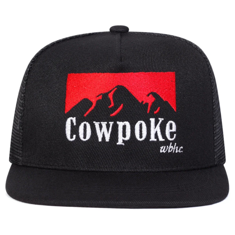 Unisex COWPOKE Letter Embroidery Hip-hop Net Hats Spring Summer Adjustable Casual Snapback Baseball Caps Outdoor Sunscreen Hat