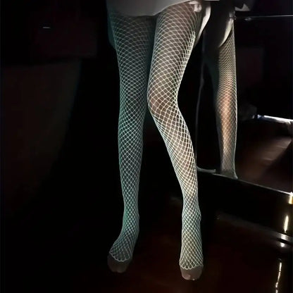 Party Sexy Glowing Stockings Women's Body Long Stockings Night Glow Tights Erotic Clothing Lace Lingerie Women Socks Pantyhose