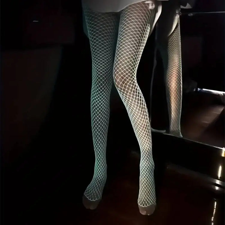 Party Sexy Glowing Stockings Women's Body Long Stockings Night Glow Tights Erotic Clothing Lace Lingerie Women Socks Pantyhose