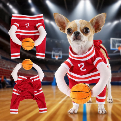 Halloween Dog Basketball Costume Funny Breathable Puppy Sport Outfits Cosplay Clothes For Small Medium Dogs Cats French Bulldog