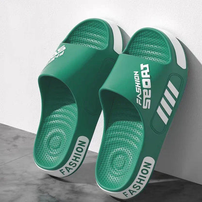 Big Size 36-47 Men Slippers Summer Flat Sole Home Slippers For Women Man Open Toe Trend Slides Couple Light Beach Shoes Sandals