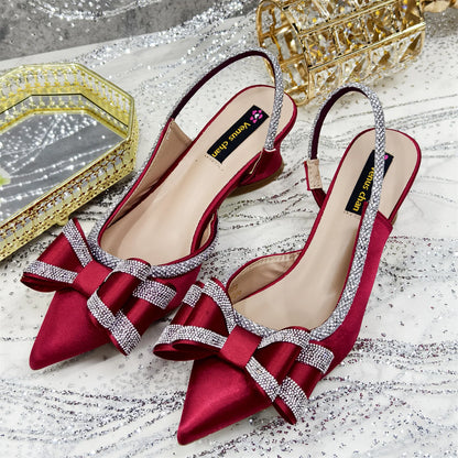 Venus Chan 2025 New Olive Green Pointed Toe INS Party Wedding Italy Design Women's High Heels Shoes and Bag to Match Italian
