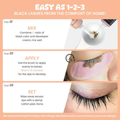 Lomansa New Lash Color Kit Eyelash Eyebrow Dye Tint Kit Brow Enhancer Mascara Lift Tinting Tattoo Eyes Makeup Tools