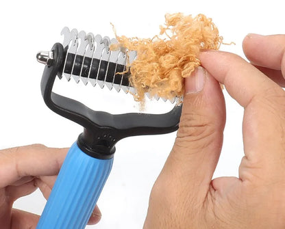 Dog Comb Knife Dogs Combs Double-sided Pet Hair Remover Stainless Steel Dog Brush for Hair Knot Cleaning Dogs Brush Pet Products