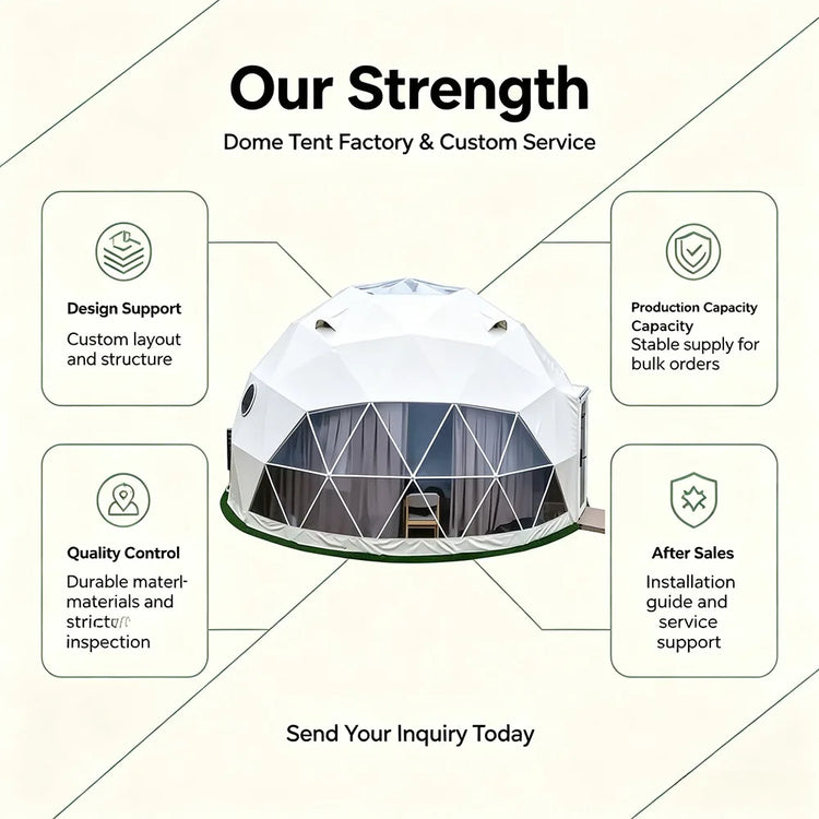 Large Geodesic Dome Tent Luxury Glamping Hotel Resort Tent Safari Accommodation Tent High Quality Factory Direct Supply