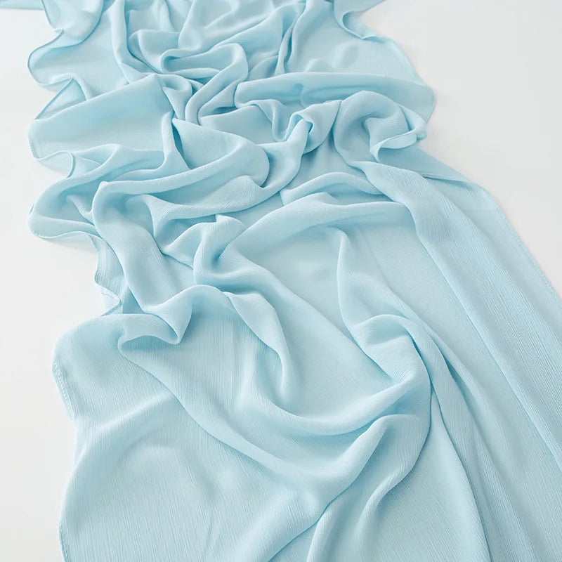180*70CM Chiffon Hijabs For Woman Soft Long Turban Veil Scarves Muslim Hijab Shawls Islam Women Head Wraps Accessoires Ramadan