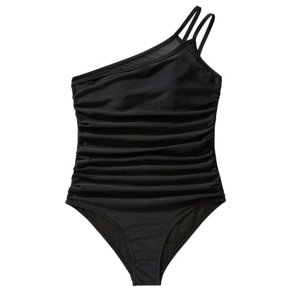 One-shoulder One-piece Swimsuit For Women Patchwork Swimsuit Push Up Bikini Swimwear Summer Beach Bathing Suit 2026 New