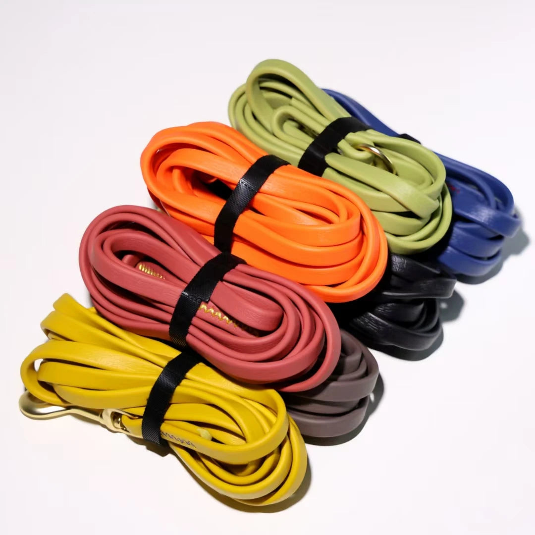 1.5‑9M PVC Coated Dog Tracking Leash 1cm Width 4mm Thickness Waterproof Long Training Lead Brass Hook for Small Medium Dogs