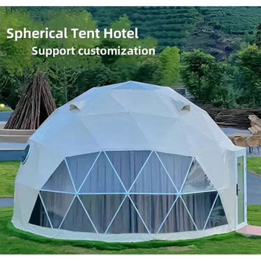 Waterproof PVC Geodesic Dome Ball Tent with Double Door Clear House for Camping and Hotel Use