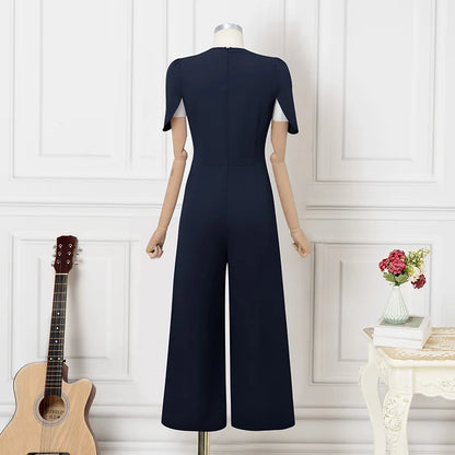 2025 ZANZEA Fashion Summer Women Party Jumpsuits Short Sleeve V-Neck Casual Rompers Playsuits Solid Elegant Pockets Streetwear