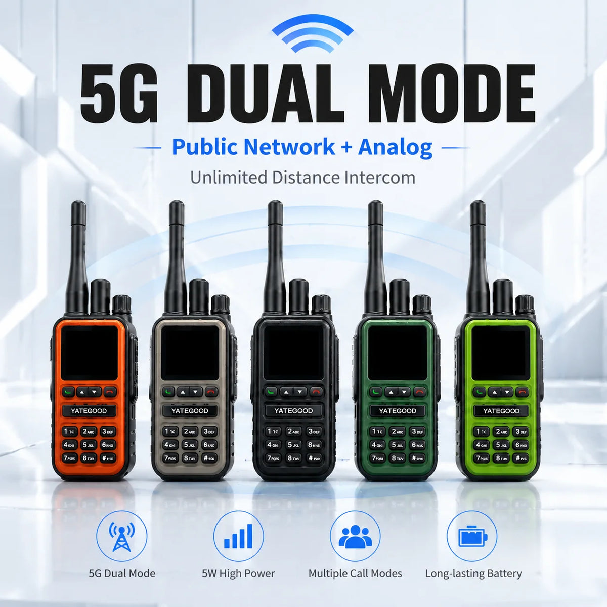 GM10 POC 4G Network GPS 100KM Dual-Mode Walkie-Talkie Global Intercom 5000KM Radio