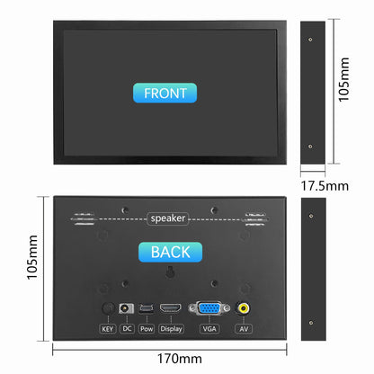 AV/DC/HD/VGA Multi Interface Display 7 Inch PC Second Screen Raspberry Pi Display for Pi3 Pi4 AIDA64 Switch