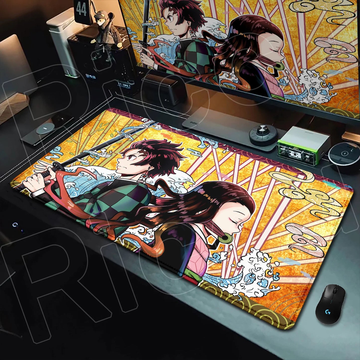 HD Printing Anime Mousepad Non-slip Rubber Base Office Deskmat XXL Student Writing Keyboard D-Demon Slayer Pc Gaming Accessories