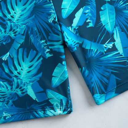 2026 Short Sleeves Tankini 2 Pieces Swimwear Female Printed Swimsuit Women Bathers Bathing Swimming Swim Suit Beachwear