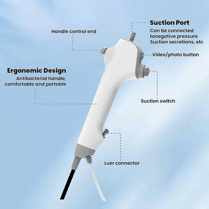 Sinohero Veterinary Endoscope Bronchoscope Nasopharyngoscope 3.8mm Handheld Flexible Endoscopy for Animals