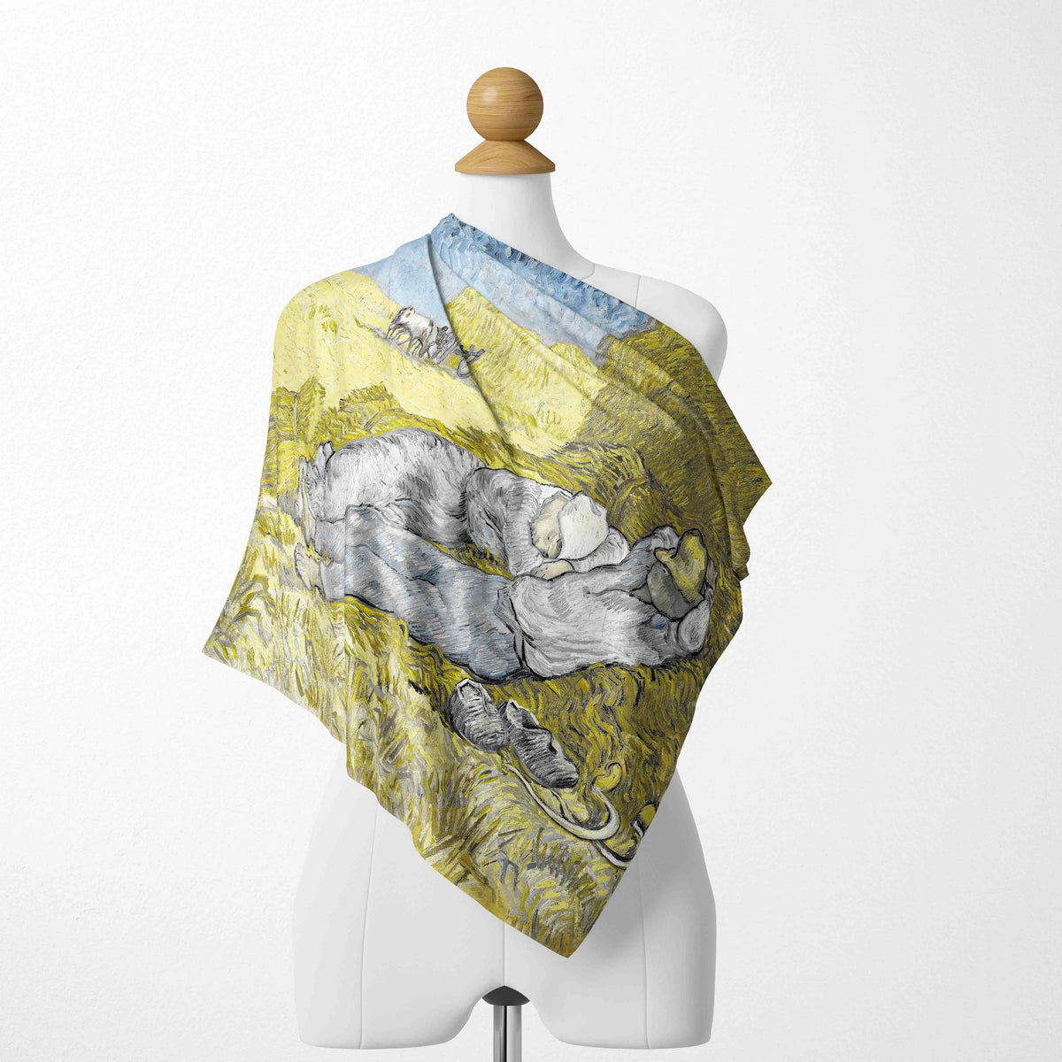 70CM*70CM Van Gogh Oil Painting Fashion Scarves for Women Print Silk Satin Hijab Scarf Female Luxury Brand Square Shawl Scarfs
