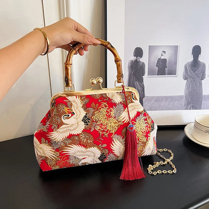 Luxury Evening Clutch Bag For Women Bride Wedding Clutch Purse Chain Shoulder Bags Small Party Handbag Rattan Handle Handle Tote