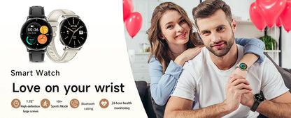 2026 New 1.32" AMOLED Smartwatch Man 466*466 Resolution Bluetooth Call LED Flashlight Fitness Tracker Smart Watch For Men Women