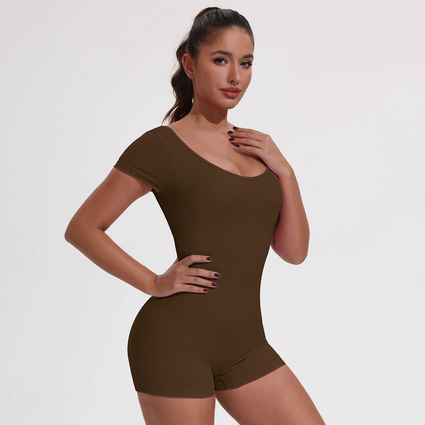 Sporty Jumpsuit Sport Outfit For Woman Sportswear U-Back Sports Overalls Gym Wear Women Bodycon One-piece For Fitness Yoga