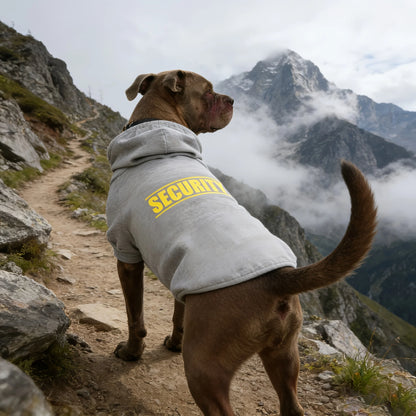 Security Printed Handsome Dog Hoodie Warm Pet Sportswear Medium and Large Dogs Outdoor Safety Pet Clothing  Dog Clothing