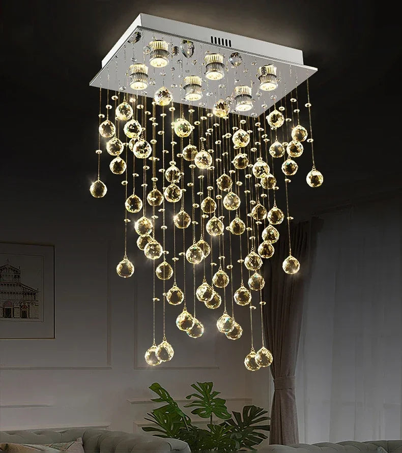 Modern Led Crystal Chandelier For Living Dining Room Luxury Kitchen Indoor Lighting Creative Home Decor Lamp K9 Cristal Lustre