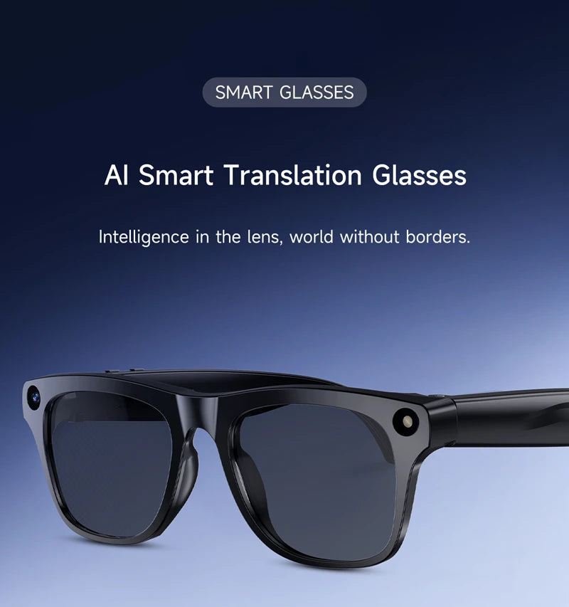2026 New Smart AI Glasses 800W Shooting Camera HD Photo Video Voice Call Translation Waterproof Bluetooth AI Motorcycle Glasses