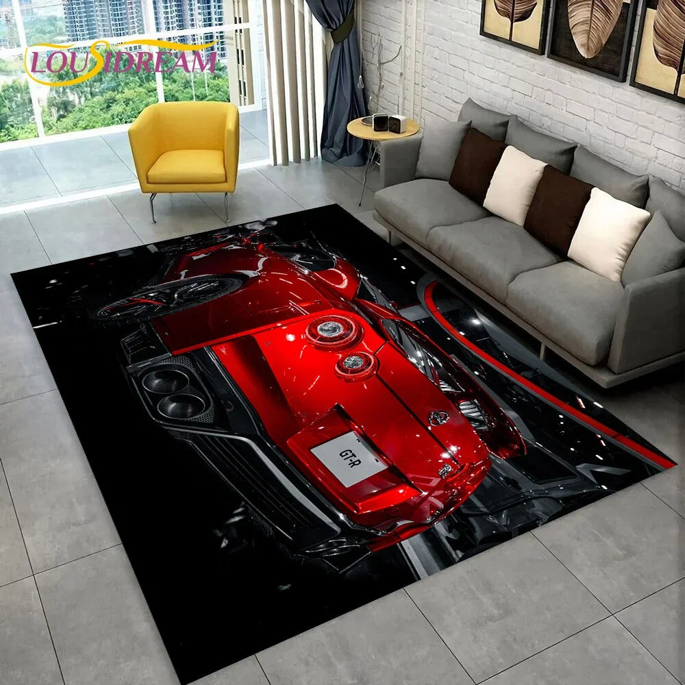 GTR Racing Car N-Nissan Logo 3D Carpet Rug for Home Living Room Bedroom Sofa Motorcycle Doormat Decor,kid  Area Rug Floor Mat